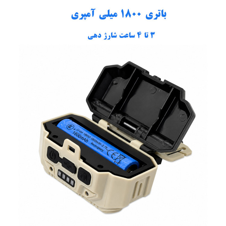 چراغ پیشانی پاجی مدل HX-818 PRO با نور چند رنگ